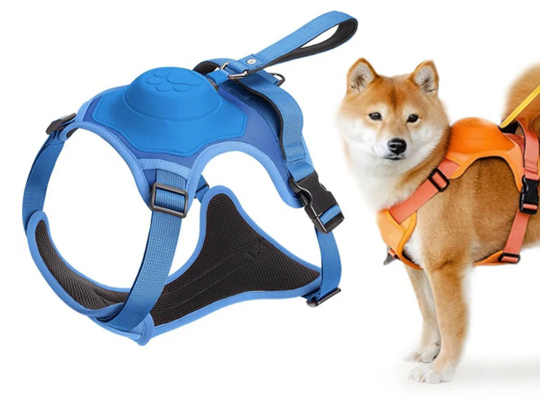 Superidag 2 in 1 Dog Harness with Retractable Cord