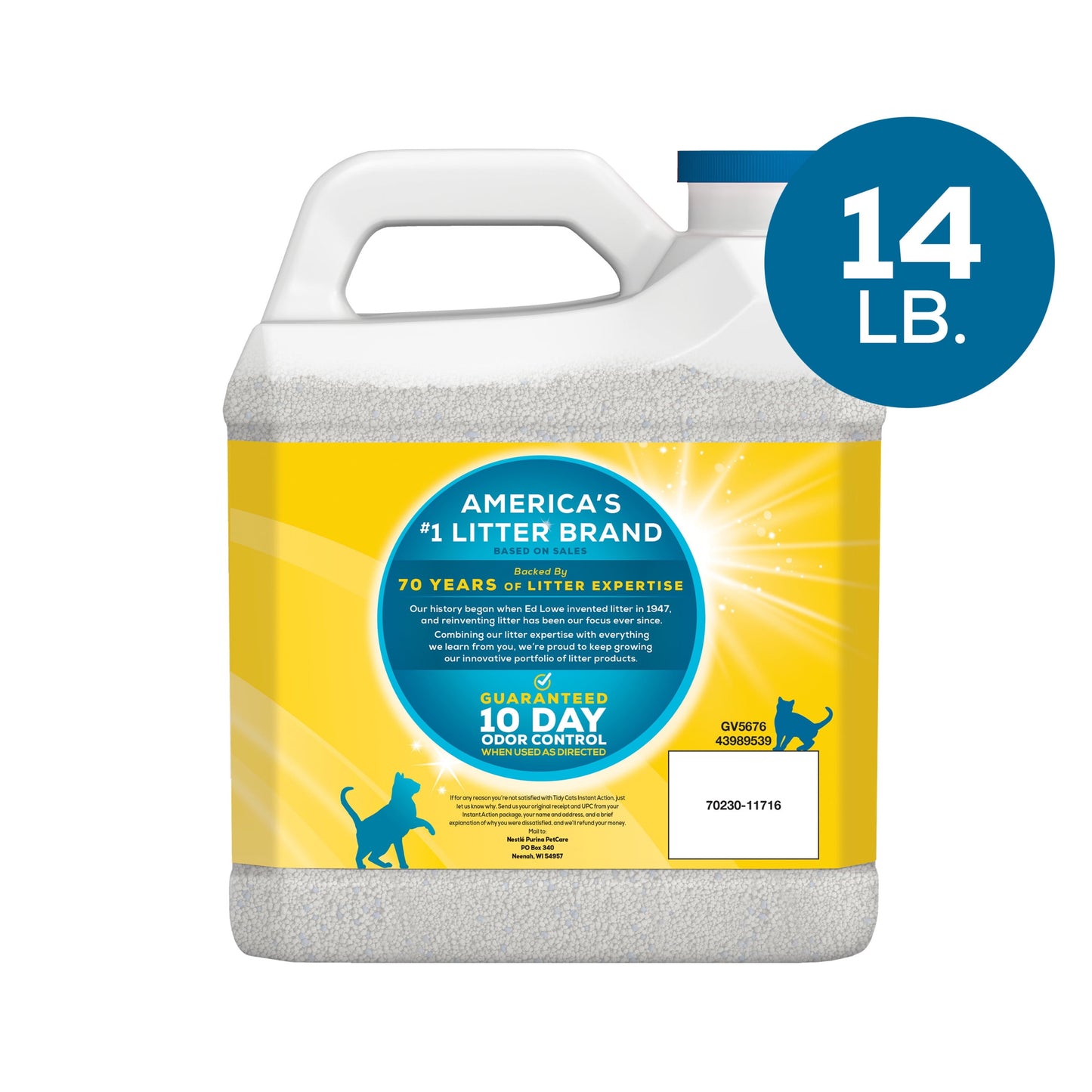 Purina Clumping Cat Litter, Instant Action Multi Cat Litter, 14 Lb. Jug
