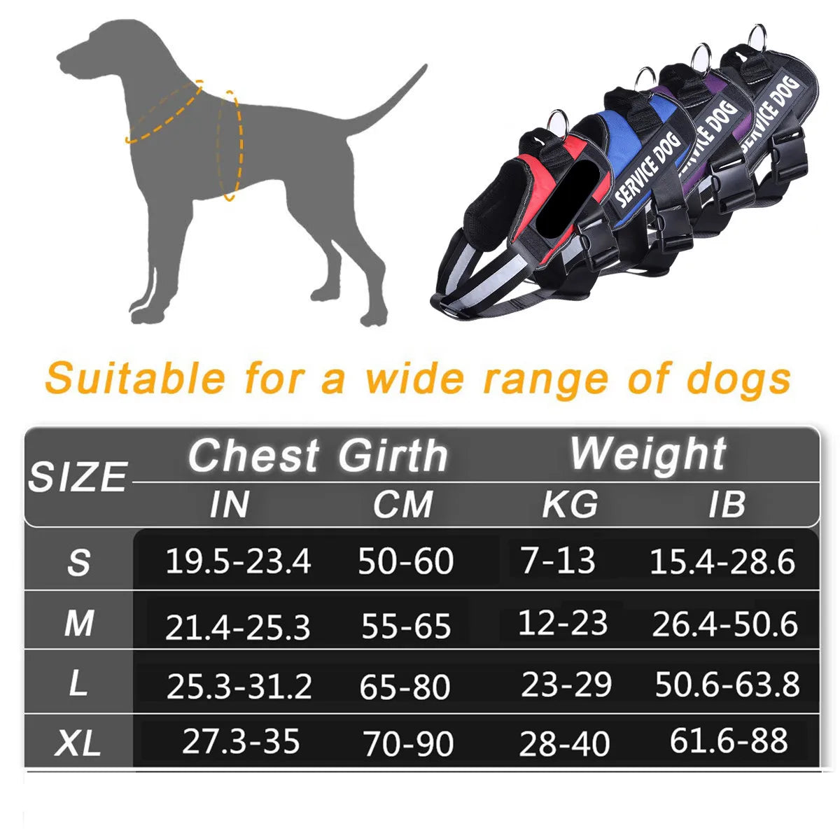 Medium Small Reflective Dog Vest Service Dog Harness Large Dog Collar Soft Vest Patches THERAPY DOG Do Not Pet Emotional