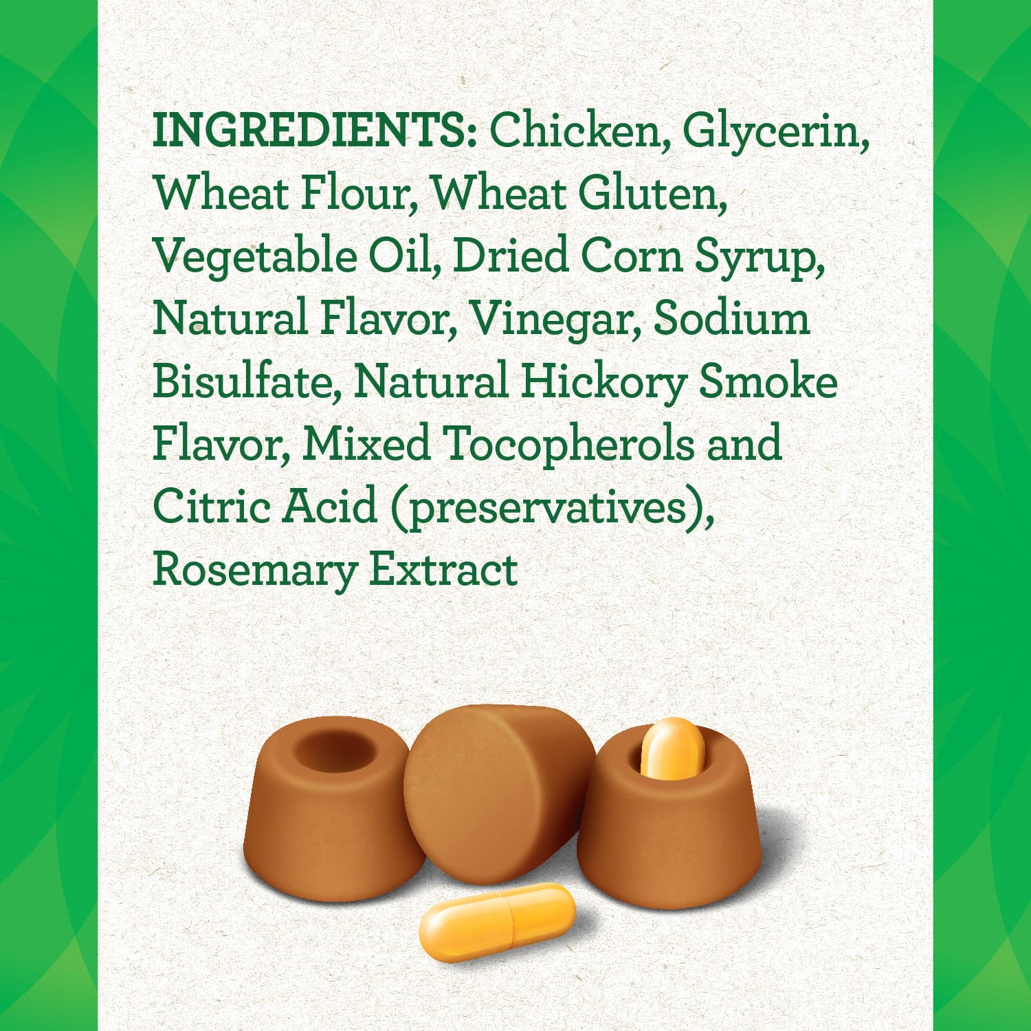 PILL POCKETS for Dogs Capsule Size Natural Soft Dog Treats, Chicken Flavor, 7.9 Oz. Pack (30 Treats)