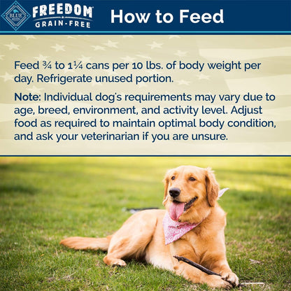 Freedom Grillers Grain Free Natural Adult Wet Dog Food, Hearty Chicken 12.5Oz Cans (Pack of 12)