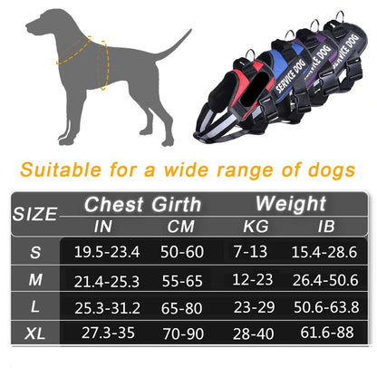 Medium Small Reflective Dog Vest Service Dog Harness Large Dog Collar Soft Vest Patches THERAPY DOG Do Not Pet Emotional