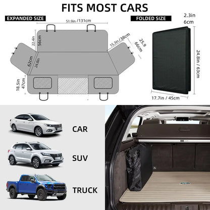 2023 New Design Large Pet Back Seat Extender Car Backseat Protector Hard Bottom for Travel